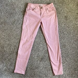 🦋 Cabi Pink Mid Rise Skinny Jeans Pants Size 8 Pastel